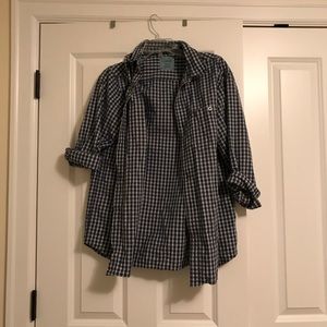 Blue and white flannel